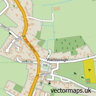 Street map sample of Warborough, Oxfordshire