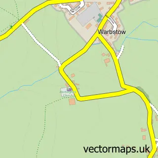 Street map sample of Warbstow, Cornwall