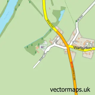 Street map sample of Warburton, Greater Manchester