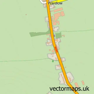 Street map sample of Wardlow, Derbyshire