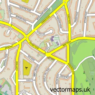 Street map sample of Warley Salop, West Midlands