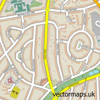 Street map sample of Warley, West Midlands