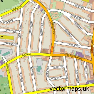 Street map sample of Warley Wigorn, West Midlands