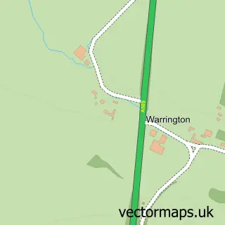Street map sample of Warrington, Buckinghamshire