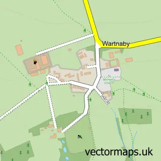 Street map sample of Wartnaby, Leicestershire