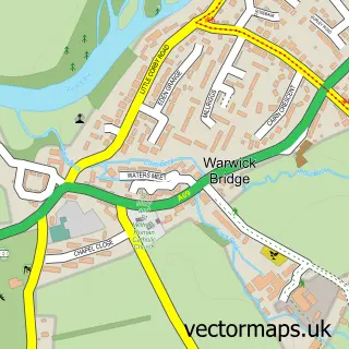 Street map sample of Warwick Bridge, Cumbria