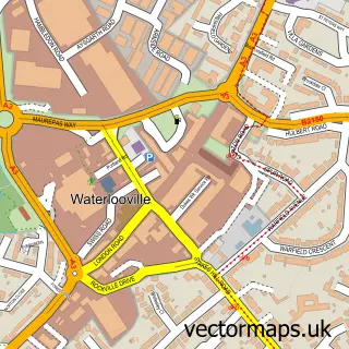 Street map sample of Waterlooville, Hampshire