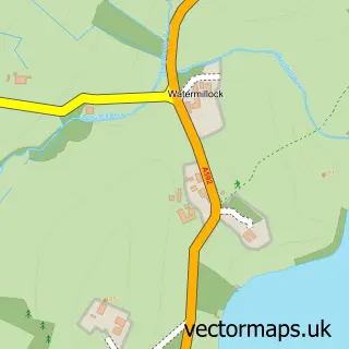 Street map sample of Watermillock, Cumbria