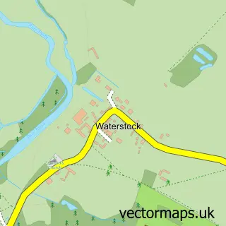 Street map sample of Waterstock, Oxfordshire