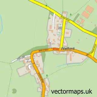 Street map sample of Watford, Northamptonshire