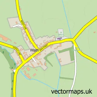 Street map sample of Wath, North Yorkshire