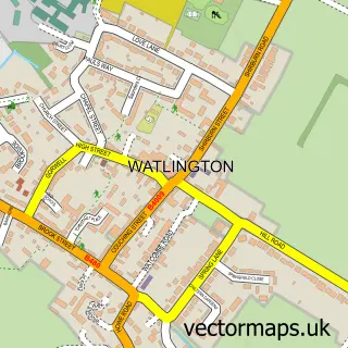 Street map sample of Watlington, Oxfordshire