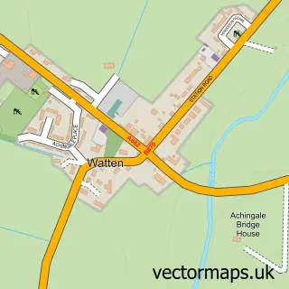 Street map sample of Watten, Caithness