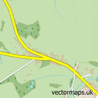 Street map sample of Waungilwen, Dyfed