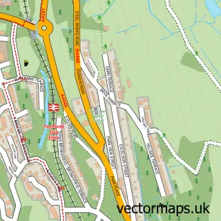 Street map sample of Waun-lwyd, Gwent