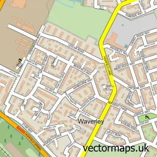 Street map sample of Waverley, South Yorkshire