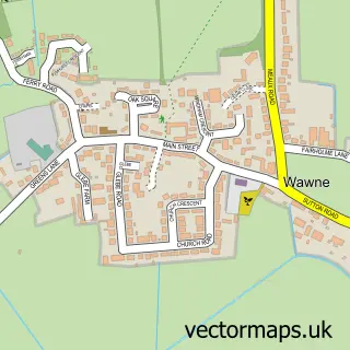 Street map sample of Wawne, East Riding of Yorkshire