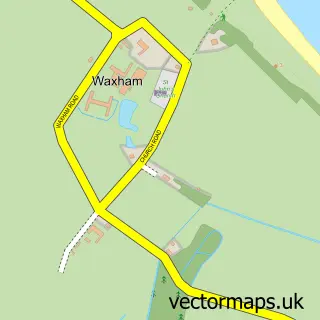 Street map sample of Waxham, Norfolk