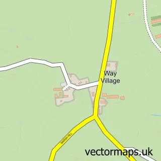 Street map sample of Way Village, Devon