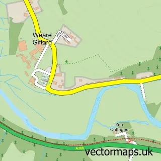 Street map sample of Weare Giffard, Devon
