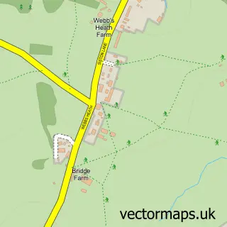 Street map sample of Webbs Heath, Gloucestershire