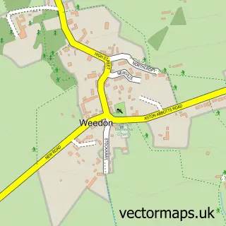 Street map sample of Weedon, Buckinghamshire