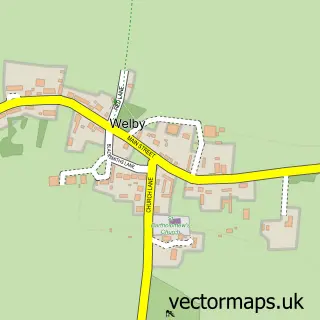 Street map sample of Welby, Lincolnshire