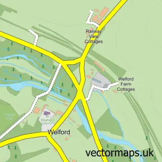Street map sample of Welford, Berkshire