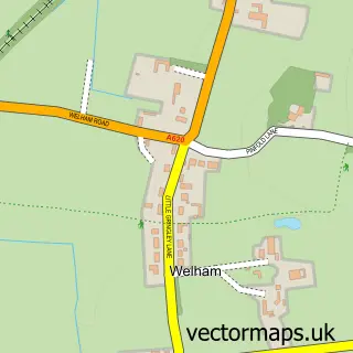 Street map sample of Welham, Nottinghamshire