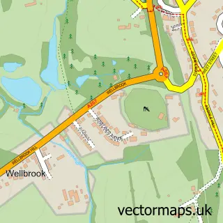 Street map sample of Wellbrook, East Sussex