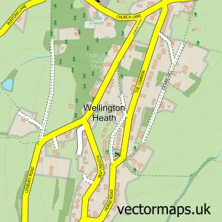 Street map sample of Wellington Heath, Herefordshire