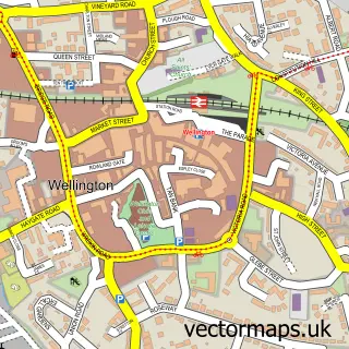 Street map sample of Wellington, Shropshire