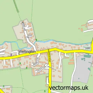 Street map sample of Wellington, Herefordshire