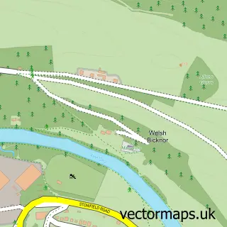 Street map sample of Welsh Bicknor, Herefordshire