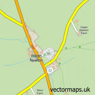 Street map sample of Welsh Newton, Herefordshire
