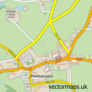 Street map sample of Welshampton, Shropshire