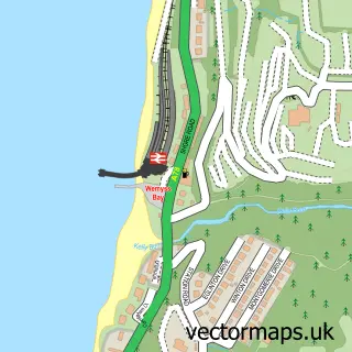 Street map sample of Wemyss Bay, Renfrewshire