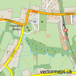 Street map sample of Wendens Ambo, Essex