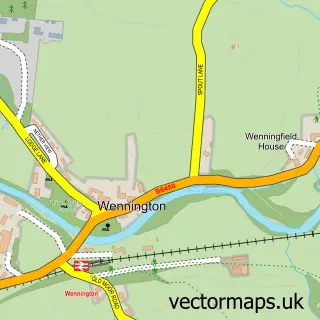 Street map sample of Wennington, Lancashire