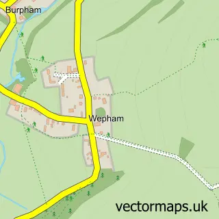 Street map sample of Wepham, West Sussex