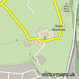 Street map sample of West Aberthaw, South Glamorgan