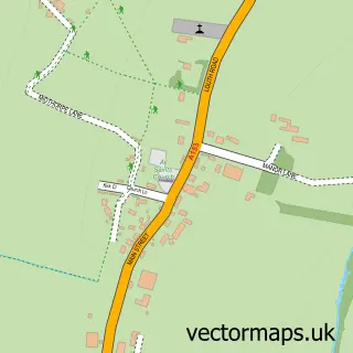 Street map sample of West Ashby, Lincolnshire