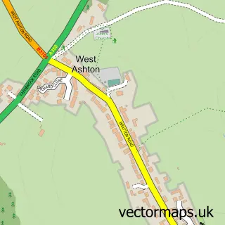 Street map sample of West Ashton, Wiltshire