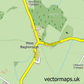 Street map sample of West Bagborough, Somerset