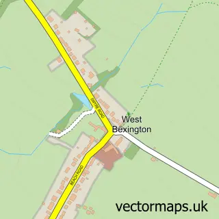 Street map sample of West Bexington, Dorset