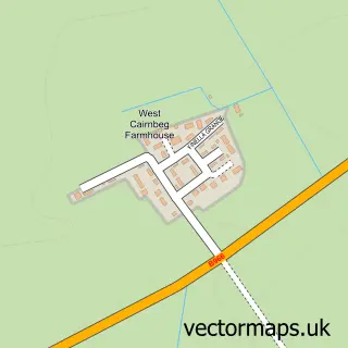 Street map sample of West Cairnbeg, Kincardineshire