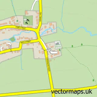 Street map sample of West Camel, Somerset