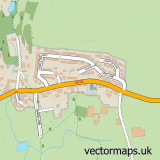 Street map sample of West Charleton, Devon