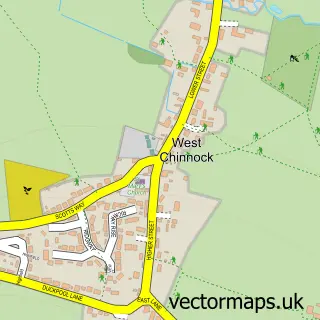 Street map sample of West Chinnock, Somerset