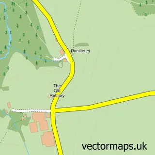 Street map sample of West Cilrhedyn, Dyfed